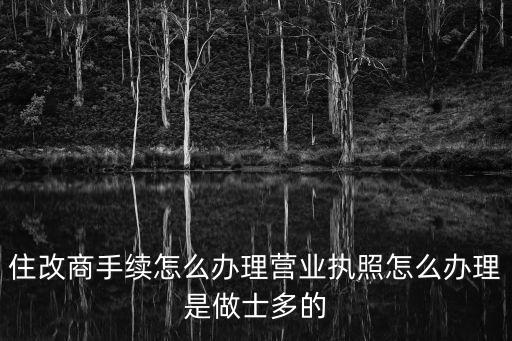 住改商手續怎么辦理營業執照怎么辦理是做士多的