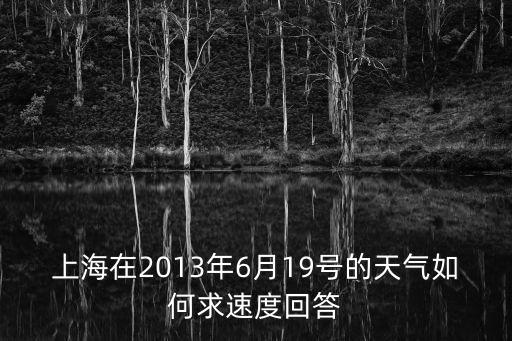 上海在2013年6月19號的天氣如何求速度回答