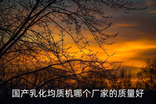 廣州市均質(zhì)池?cái)嚢柙O(shè)備，國(guó)產(chǎn)乳化均質(zhì)機(jī)哪個(gè)廠家的質(zhì)量好