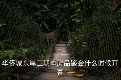 華僑城東岸三期洋房品鑒會什么時候開幕