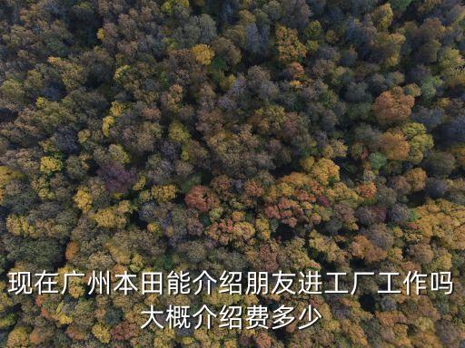 現在廣州本田能介紹朋友進工廠工作嗎大概介紹費多少