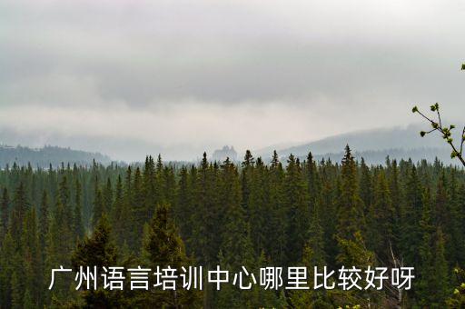 廣州語言培訓中心哪里比較好呀