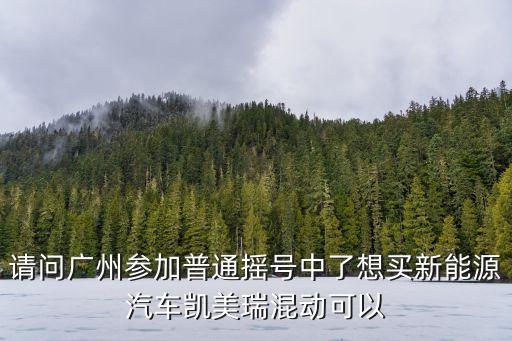 廣州凱美瑞混動(dòng)補(bǔ)貼政策，請問廣州參加普通搖號(hào)中了想買新能源汽車凱美瑞混動(dòng)可以