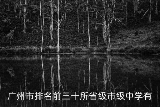 廣州市排名前三十所省級市級中學(xué)有