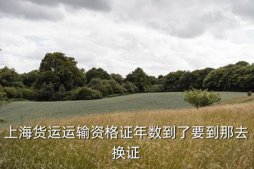 上海市貨運車上崗證那里換證，上海貨運運輸資格證年數(shù)到了要到那去換證