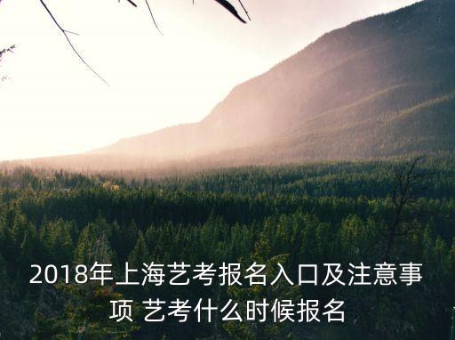 2018年上海市考報名時間，2018年上海藝考報名入口及注意事項 藝考什么時候報名