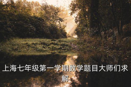 上海市七年級第一學期數學，滬教七上數學整式練習題