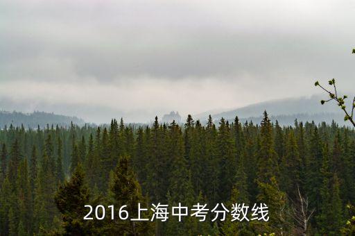 2016上海中考分?jǐn)?shù)線