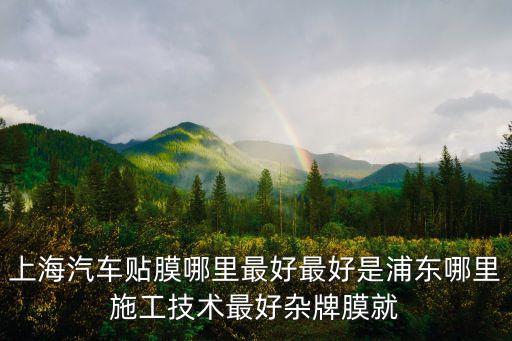 上海汽車貼膜哪里最好最好是浦東哪里施工技術最好雜牌膜就