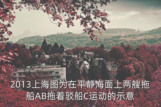 2013上海圖為在平靜海面上兩艘拖船AB拖著駁船C運動的示意
