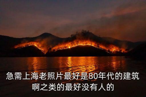 急需上海老照片最好是80年代的建筑啊之類的最好沒有人的