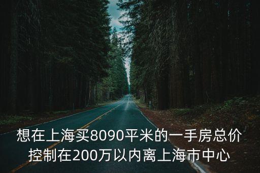 想在上海買(mǎi)8090平米的一手房總價(jià)控制在200萬(wàn)以內(nèi)離上海市中心