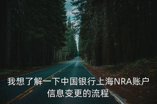 我想了解一下中國銀行上海NRA賬戶信息變更的流程