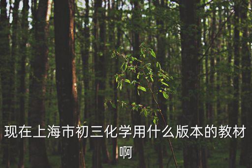 現(xiàn)在上海市初三化學(xué)用什么版本的教材啊