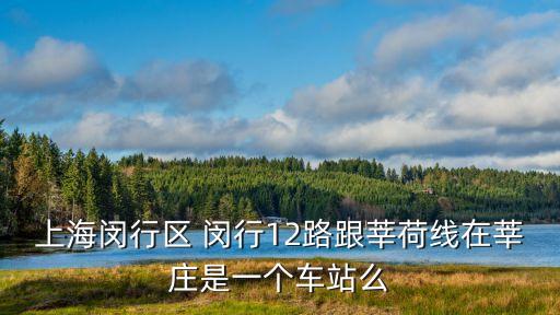 上海閔行區(qū) 閔行12路跟莘荷線在莘莊是一個車站么