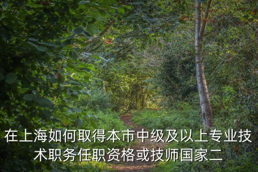 上海市技術能手申請中級職稱，上海欲申報中級職稱求流程