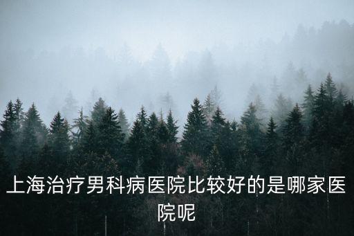 上海市男科醫院哪家好，上海哪家男科醫院口碑好