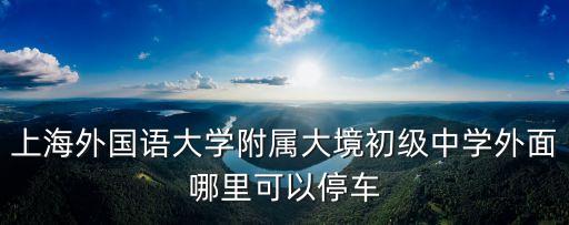 上海外國語大學附屬大境初級中學外面哪里可以停車