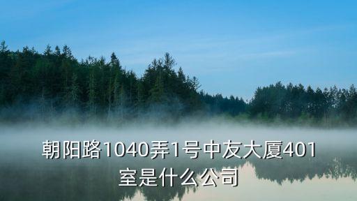 上海市建鑫日化包裝有限公司，朝陽路1040弄1號中友大廈401室是什么公司