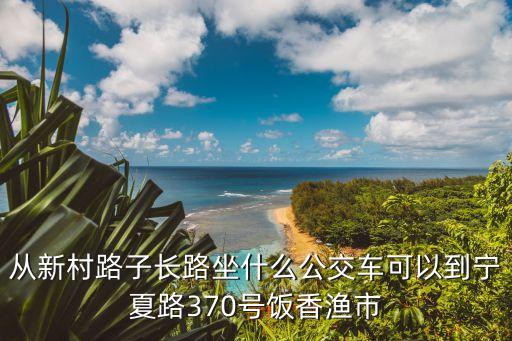 從新村路子長路坐什么公交車可以到寧夏路370號飯香漁市