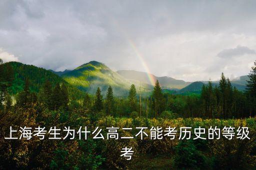 上海市高二地理等級考，上?？忌鸀槭裁锤叨荒芸細v史的等級考