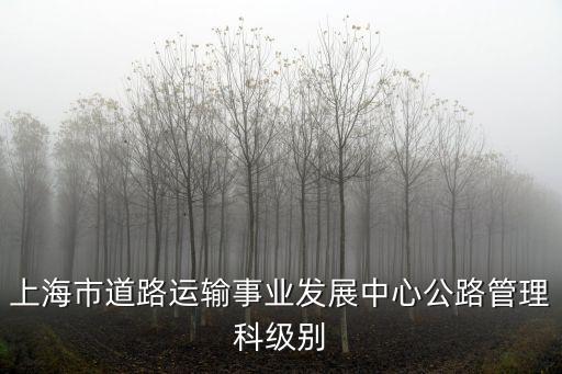 上海市道路運輸事業發展中心公路管理科級別