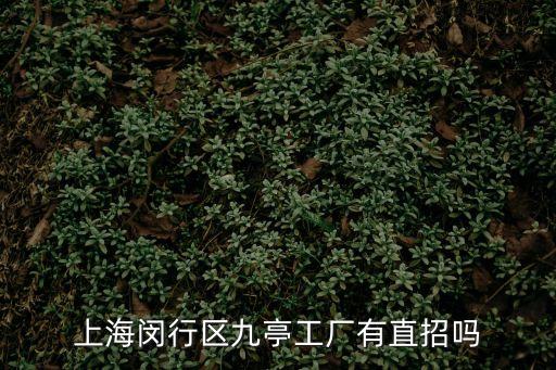 上海閔行區(qū)九亭工廠有直招嗎