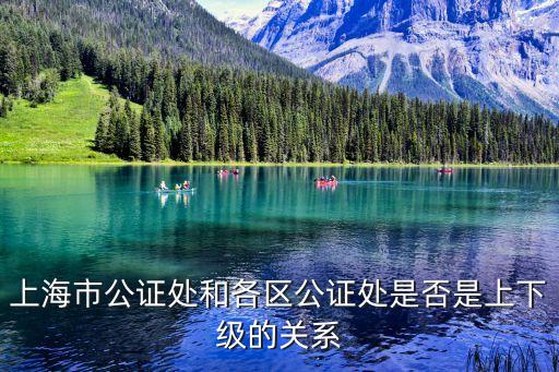 上海市公證處和各區(qū)公證處是否是上下級的關(guān)系