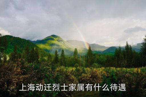 上海動遷烈士家屬有什么待遇
