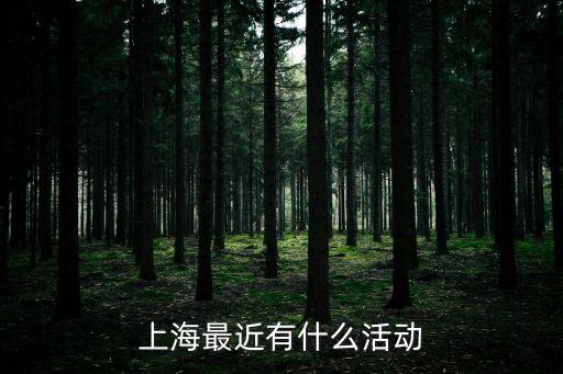 上海最近有什么活動