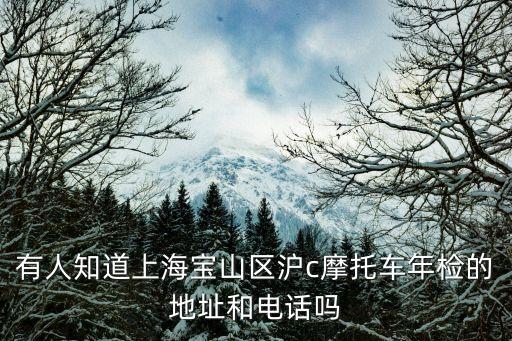 上海市摩托車年檢地點，有人知道上海寶山區滬c摩托車年檢的地址和電話嗎