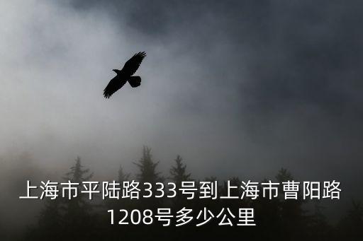 上海市靜安區平陸路，上海市平陸路333號到上海市曹陽路1208號多少公里