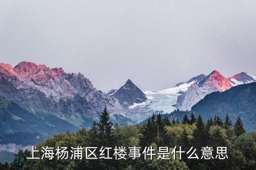 上海楊浦區(qū)紅樓事件是什么意思