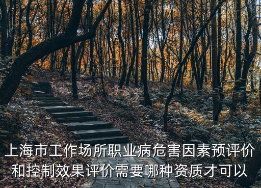 上海市控制效果評價公示，上海哪些單位可以做職業衛生控制效果評價