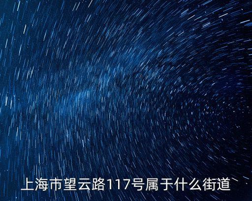 上海市老西門街道，上海市望云路117號屬于什么街道
