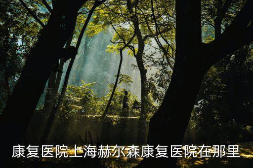 上海市公立康復醫院，腿骨折了在上海一般會選擇哪個康復醫院