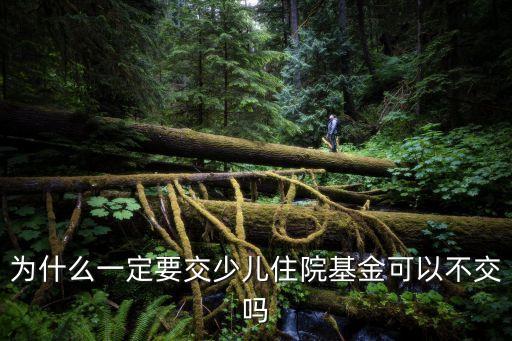 為什么一定要交少兒住院基金可以不交嗎