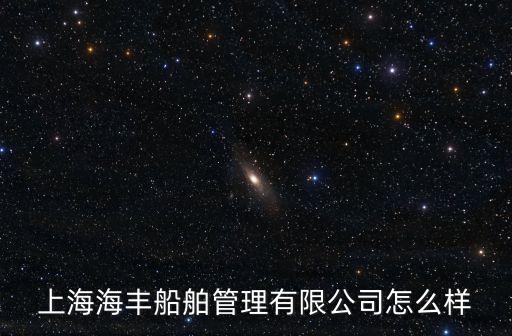 上海市海豐總公司，上海海豐船舶管理有限公司怎么樣
