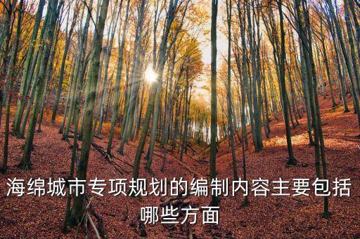 海綿城市專項規劃的編制內容主要包括哪些方面