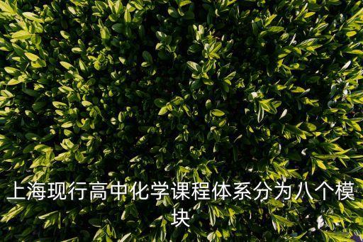 上海市化學課程標準，上海現行高中化學課程體系分為八個模塊
