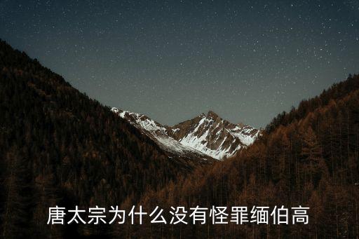 唐太宗為什么沒有怪罪緬伯高