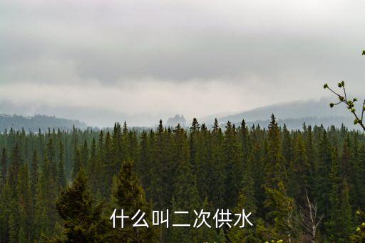 二次供水，什么叫2次供水