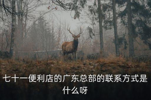 七十一便利店的廣東總部的聯系方式是什么呀