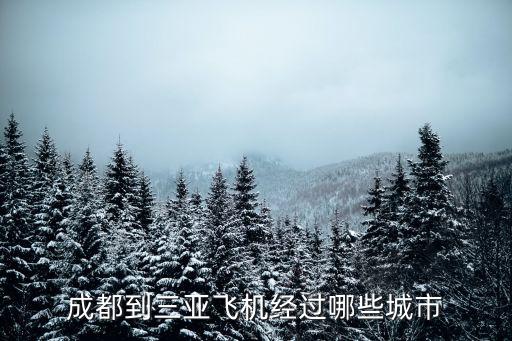 成都到三亞飛機經過哪些城市