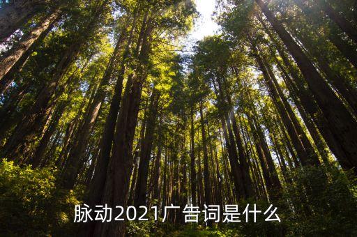 脈動2021廣告詞是什么
