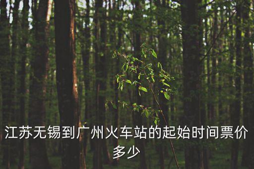 從無(wú)錫到廣州坐高鐵需要多少錢(qián)，從無(wú)錫到廣州的動(dòng)車(chē)組票價(jià)現(xiàn)在大概多少