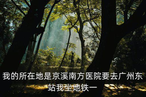 我的所在地是京溪南方醫(yī)院要去廣州東站我坐地鐵一