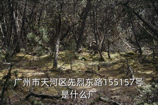 廣州市天河區先烈東路155157號是什么廠