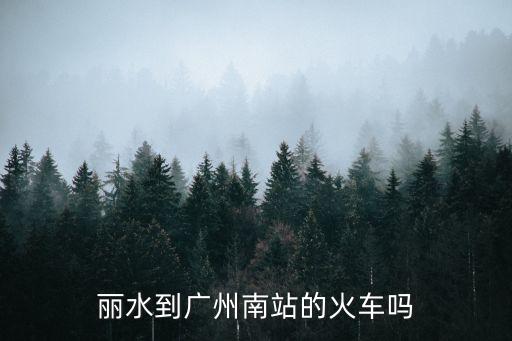 麗水南至廣州南，麗水到廣州南站的火車嗎