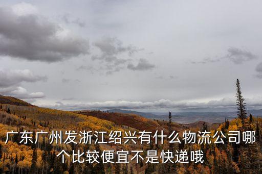 廣東廣州發浙江紹興有什么物流公司哪個比較便宜不是快遞哦